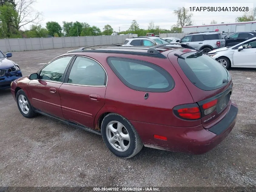 2004 Ford Taurus Se VIN: 1FAFP58U34A130628 Lot: 39346102