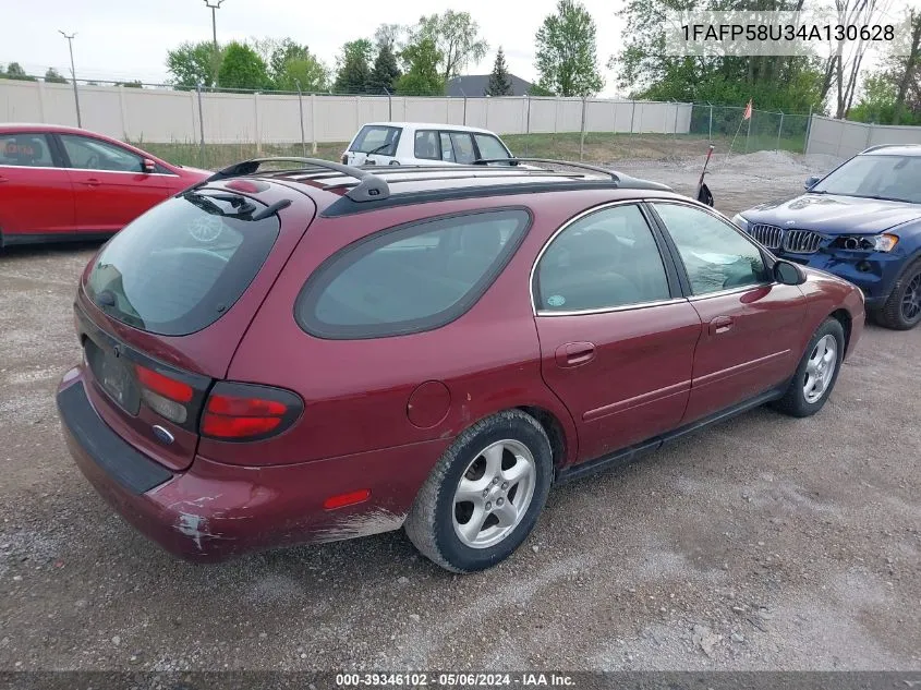 2004 Ford Taurus Se VIN: 1FAFP58U34A130628 Lot: 39346102