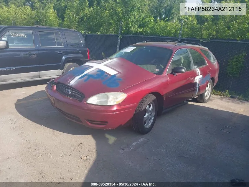 1FAFP58234A212115 2004 Ford Taurus Se