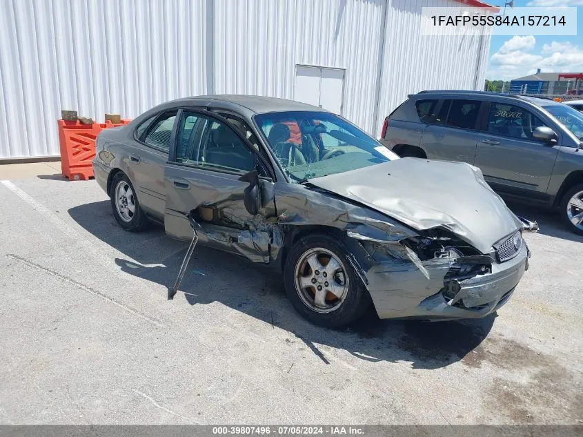 2004 Ford Taurus Ses VIN: 1FAFP55S84A157214 Lot: 39807496