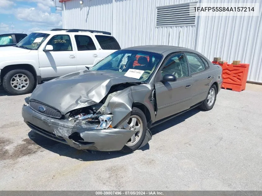 2004 Ford Taurus Ses VIN: 1FAFP55S84A157214 Lot: 39807496