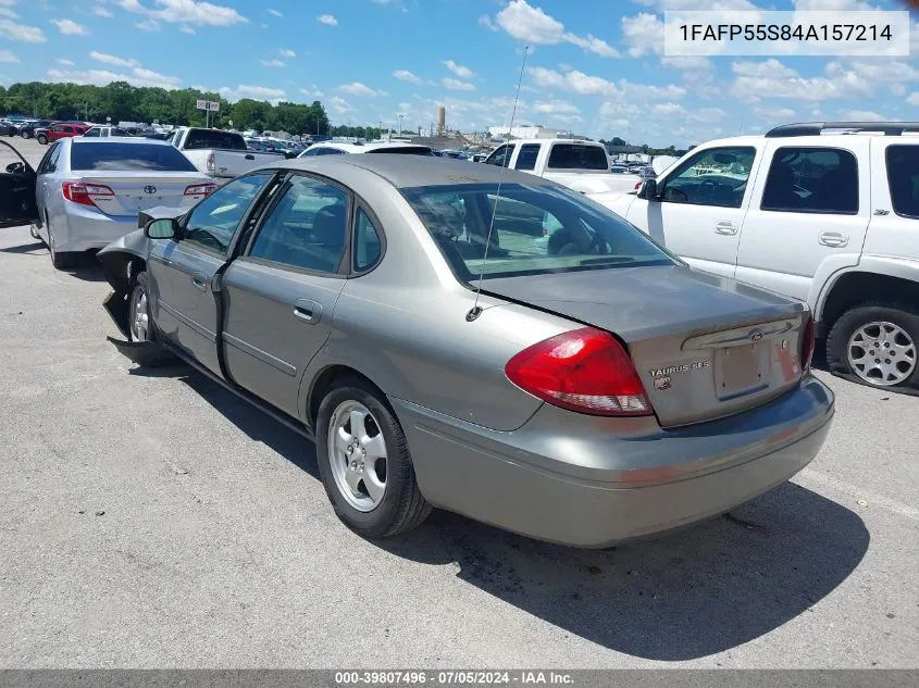 2004 Ford Taurus Ses VIN: 1FAFP55S84A157214 Lot: 39807496