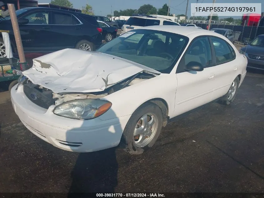 2004 Ford Taurus Ses VIN: 1FAFP55274G197961 Lot: 39831770