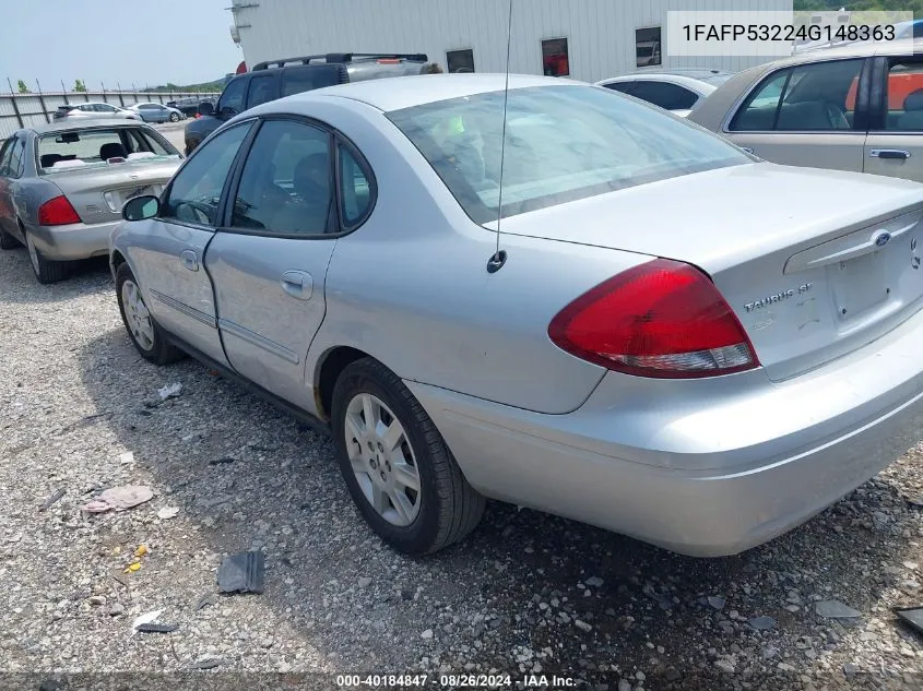 2004 Ford Taurus Se VIN: 1FAFP53224G148363 Lot: 40184847