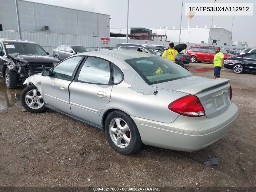 2004 Ford Taurus Se VIN: 1FAFP53UX4A112912 Lot: 40217000