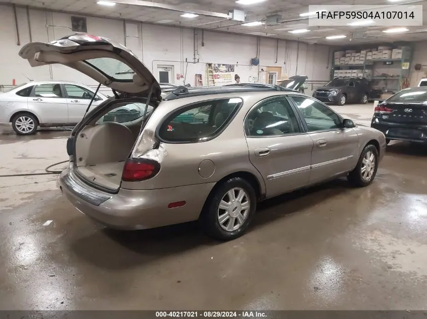 2004 Ford Taurus Sel VIN: 1FAFP59S04A107014 Lot: 40217021