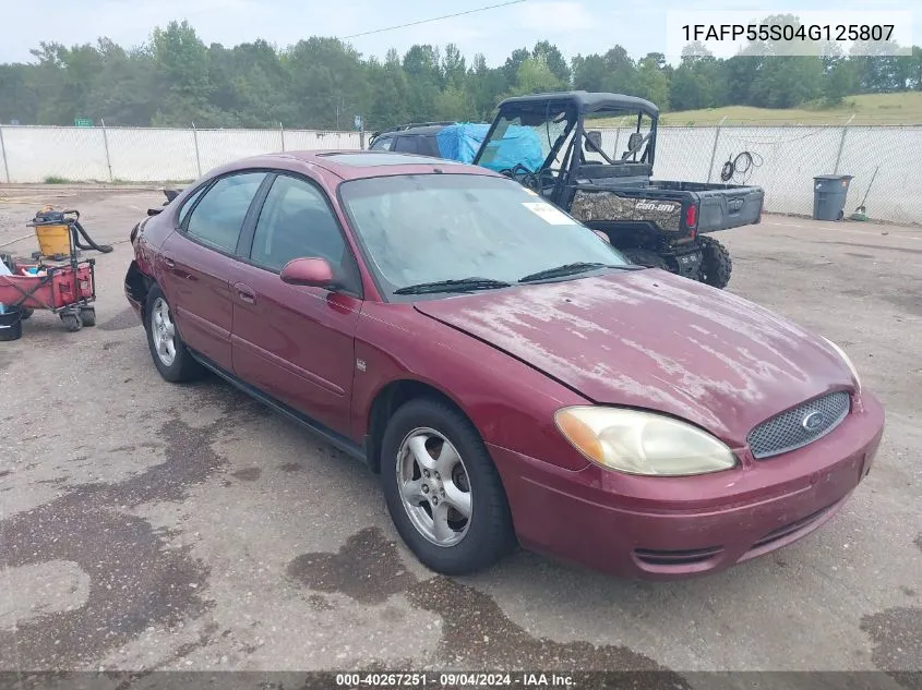 2004 Ford Taurus Ses VIN: 1FAFP55S04G125807 Lot: 40267251