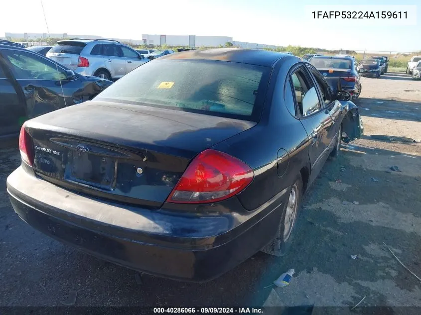 2004 Ford Taurus Se VIN: 1FAFP53224A159611 Lot: 40286066