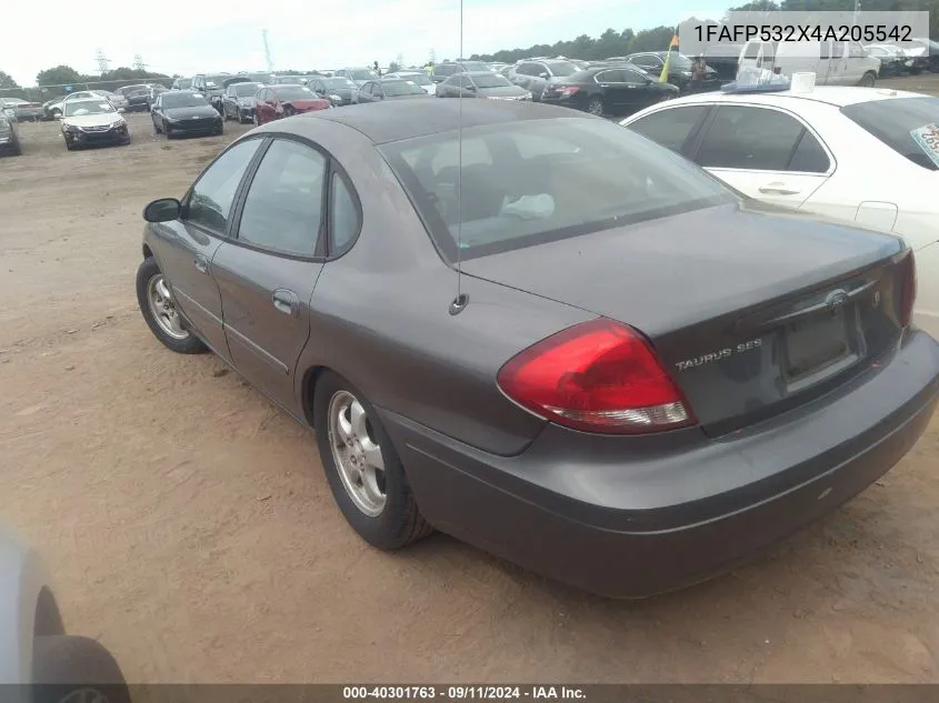 2004 Ford Taurus Se VIN: 1FAFP532X4A205542 Lot: 40301763