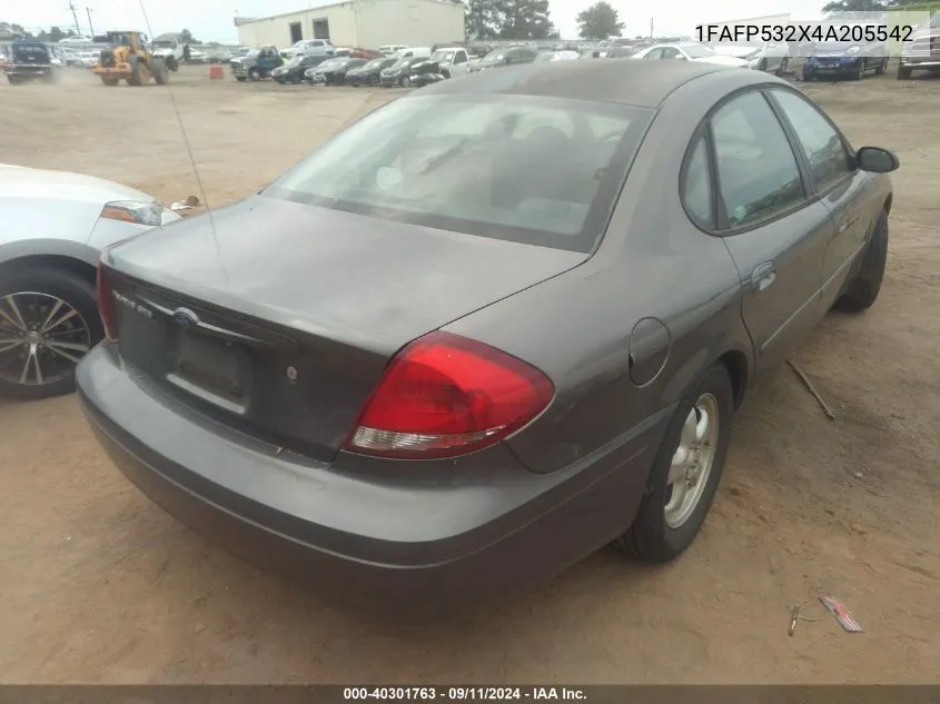 2004 Ford Taurus Se VIN: 1FAFP532X4A205542 Lot: 40301763