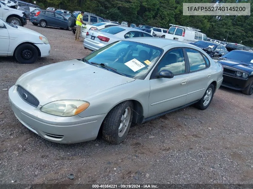 2004 Ford Taurus Ses VIN: 1FAFP55274G145200 Lot: 40384221