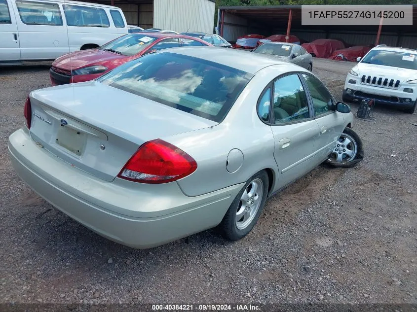 2004 Ford Taurus Ses VIN: 1FAFP55274G145200 Lot: 40384221