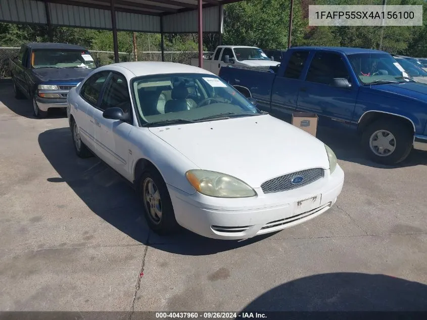 2004 Ford Taurus Ses VIN: 1FAFP55SX4A156100 Lot: 40437960