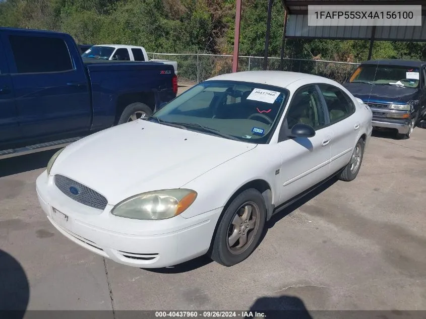 2004 Ford Taurus Ses VIN: 1FAFP55SX4A156100 Lot: 40437960