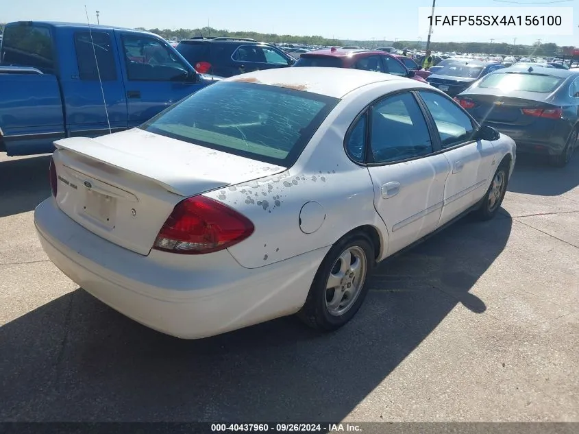 2004 Ford Taurus Ses VIN: 1FAFP55SX4A156100 Lot: 40437960