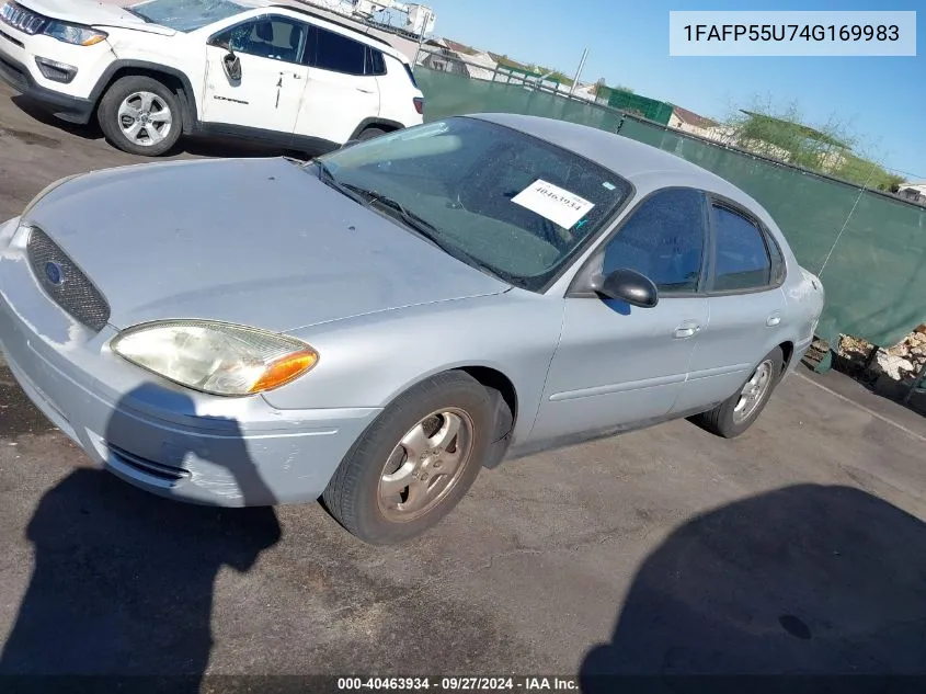 2004 Ford Taurus Ses VIN: 1FAFP55U74G169983 Lot: 40463934