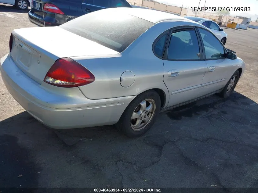 2004 Ford Taurus Ses VIN: 1FAFP55U74G169983 Lot: 40463934