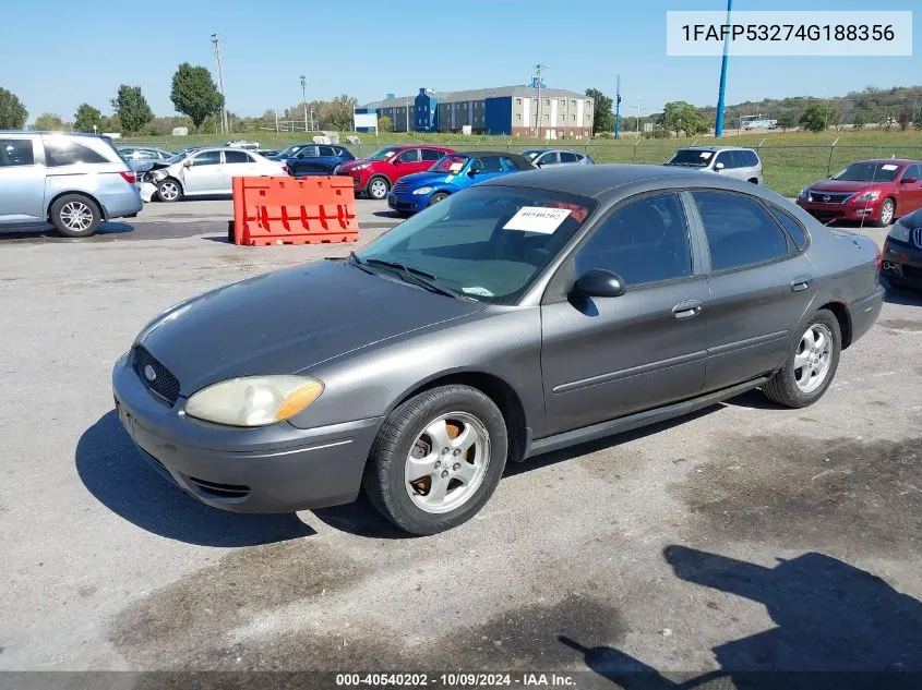 2004 Ford Taurus Se VIN: 1FAFP53274G188356 Lot: 40540202