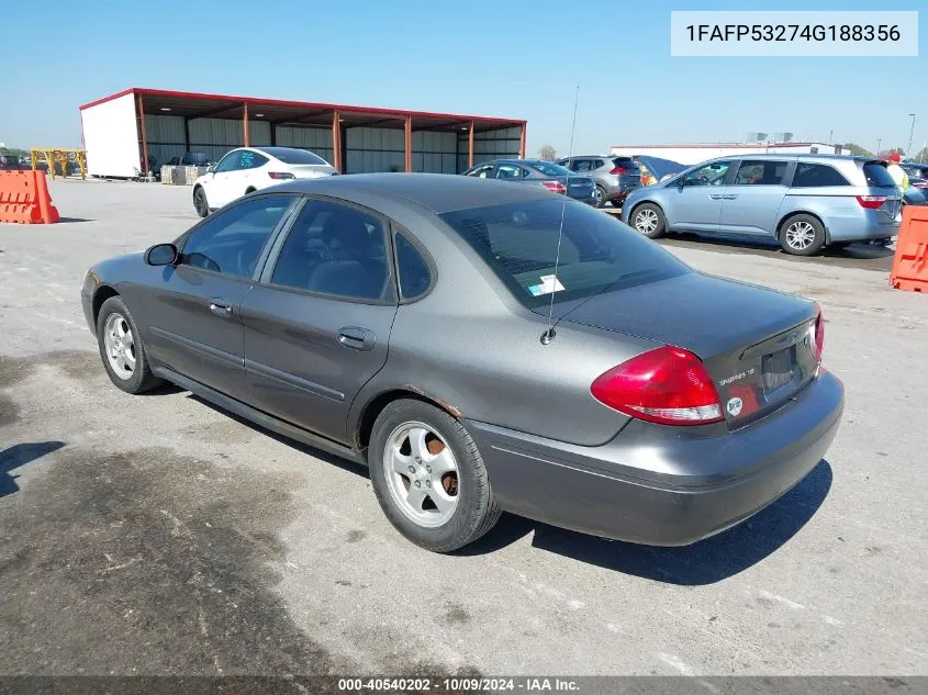 2004 Ford Taurus Se VIN: 1FAFP53274G188356 Lot: 40540202