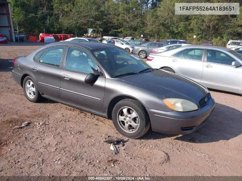 2004 Ford Taurus Ses VIN: 1FAFP55264A183651 Lot: 40542307