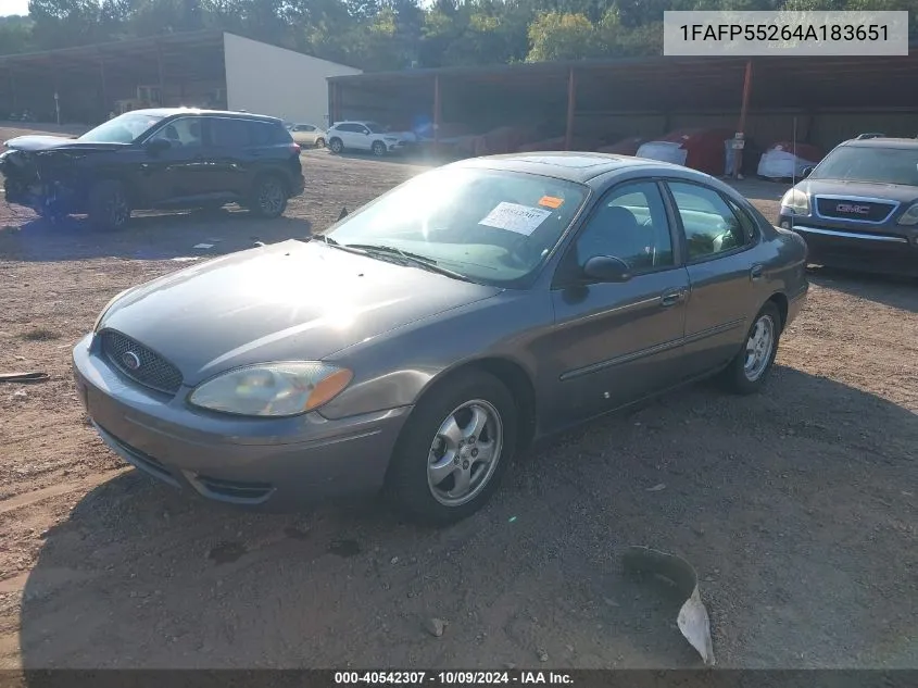 2004 Ford Taurus Ses VIN: 1FAFP55264A183651 Lot: 40542307