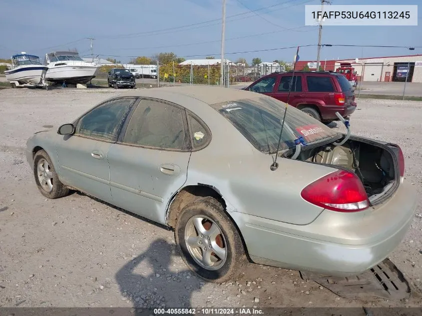 2004 Ford Taurus Se VIN: 1FAFP53U64G113245 Lot: 40555842