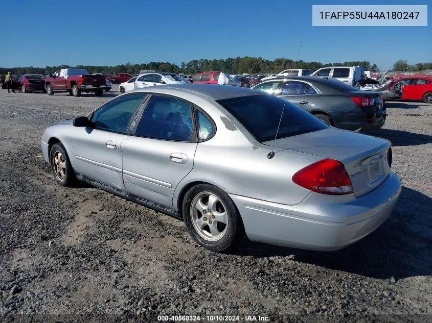 2004 Ford Taurus Ses VIN: 1FAFP55U44A180247 Lot: 40560324