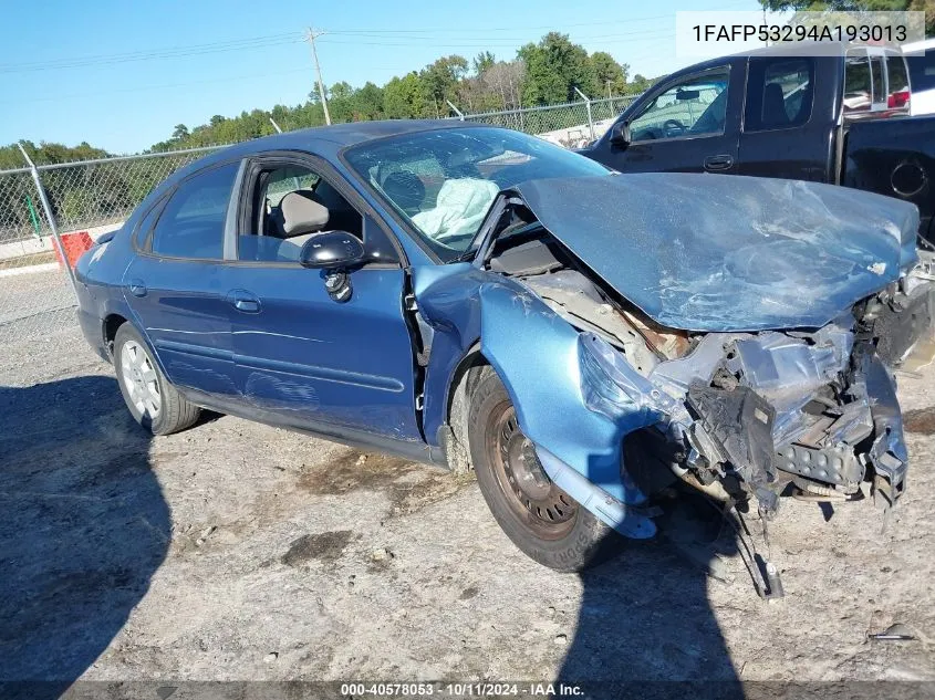 2004 Ford Taurus Se VIN: 1FAFP53294A193013 Lot: 40578053