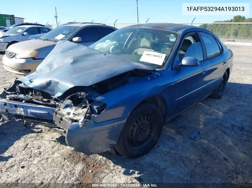 2004 Ford Taurus Se VIN: 1FAFP53294A193013 Lot: 40578053