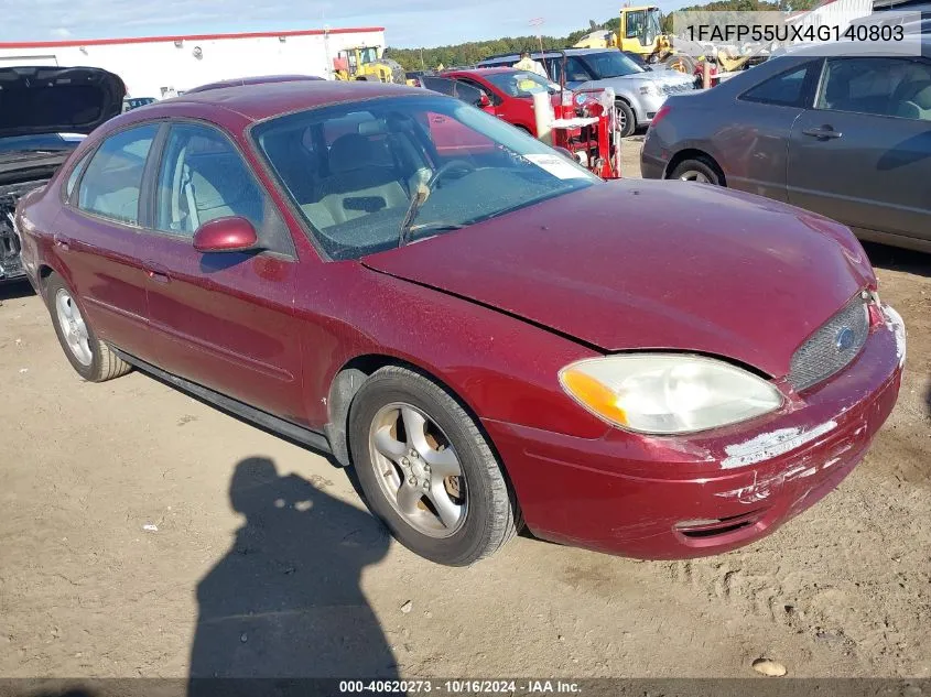 2004 Ford Taurus Ses VIN: 1FAFP55UX4G140803 Lot: 40620273