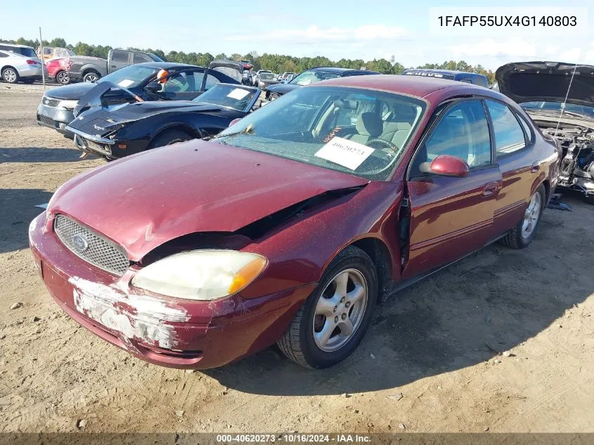 2004 Ford Taurus Ses VIN: 1FAFP55UX4G140803 Lot: 40620273