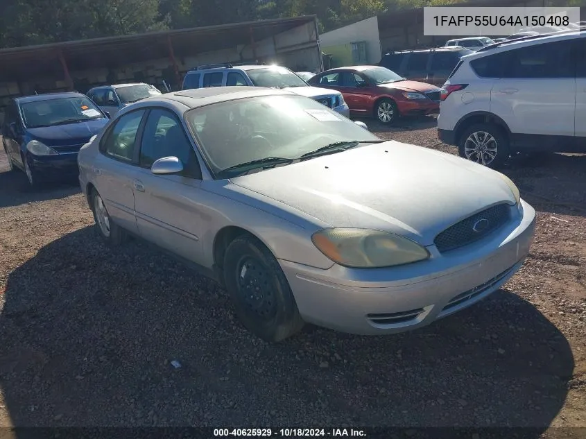 2004 Ford Taurus Ses VIN: 1FAFP55U64A150408 Lot: 40625929