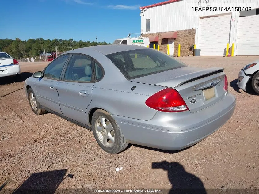 2004 Ford Taurus Ses VIN: 1FAFP55U64A150408 Lot: 40625929