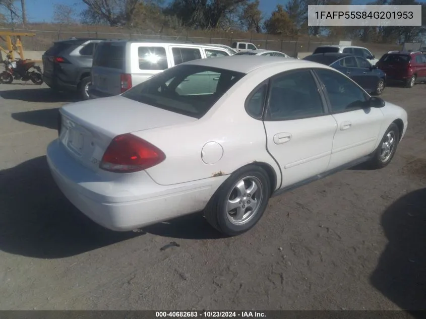 2004 Ford Taurus Ses VIN: 1FAFP55S84G201953 Lot: 40682683