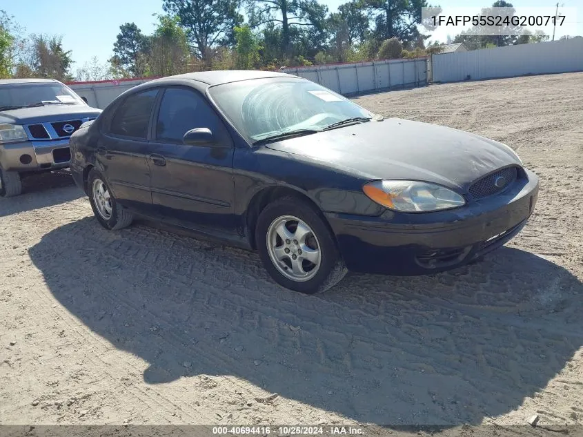 2004 Ford Taurus Ses VIN: 1FAFP55S24G200717 Lot: 40694416