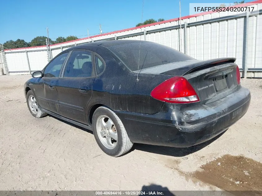 2004 Ford Taurus Ses VIN: 1FAFP55S24G200717 Lot: 40694416