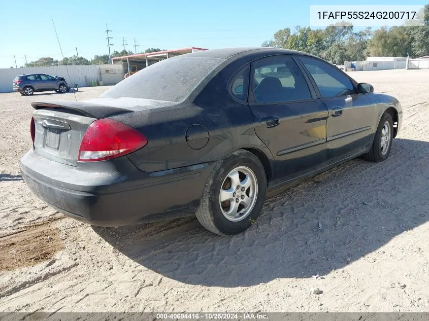 2004 Ford Taurus Ses VIN: 1FAFP55S24G200717 Lot: 40694416