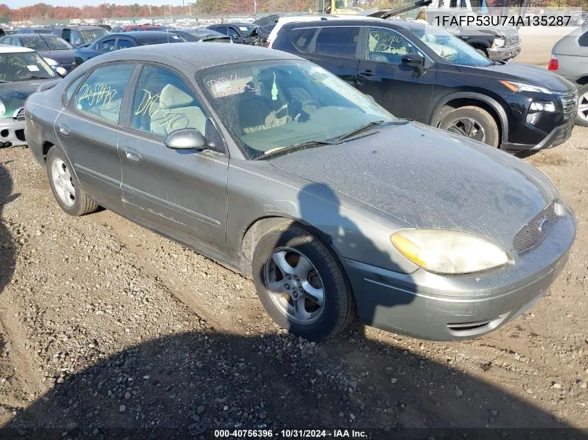 2004 Ford Taurus Se VIN: 1FAFP53U74A135287 Lot: 40756396