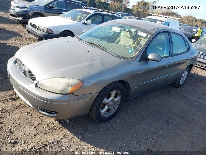 2004 Ford Taurus Se VIN: 1FAFP53U74A135287 Lot: 40756396