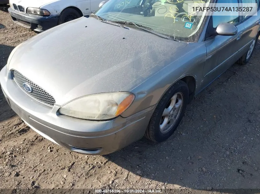 2004 Ford Taurus Se VIN: 1FAFP53U74A135287 Lot: 40756396