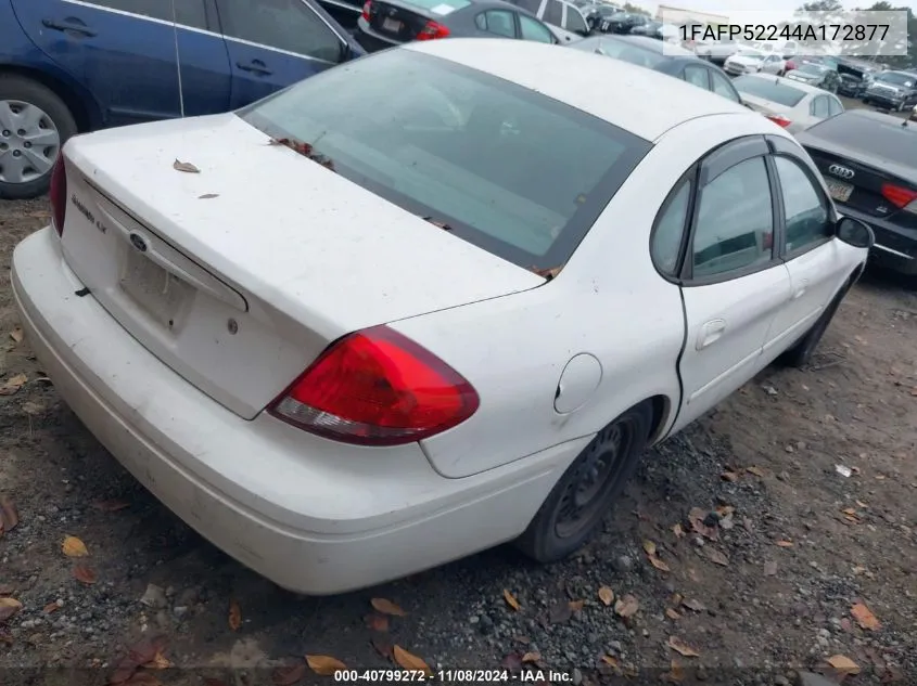 2004 Ford Taurus Lx VIN: 1FAFP52244A172877 Lot: 40799272