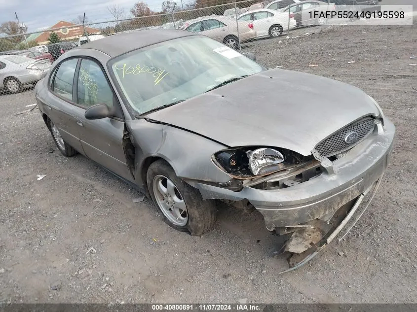 2004 Ford Taurus Ses VIN: 1FAFP55244G195598 Lot: 40800891