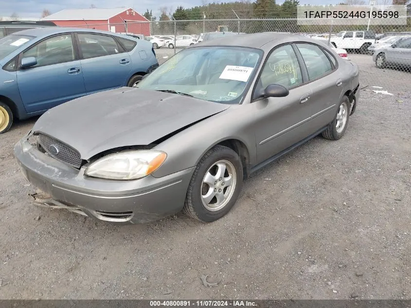 2004 Ford Taurus Ses VIN: 1FAFP55244G195598 Lot: 40800891