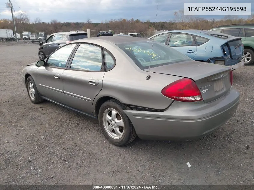 2004 Ford Taurus Ses VIN: 1FAFP55244G195598 Lot: 40800891