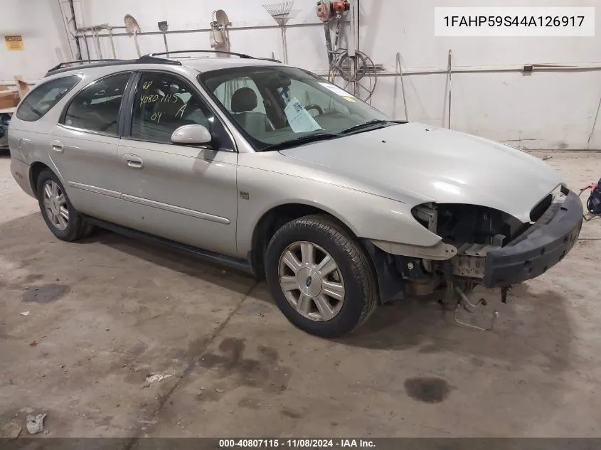 2004 Ford Taurus Sel VIN: 1FAHP59S44A126917 Lot: 40807115