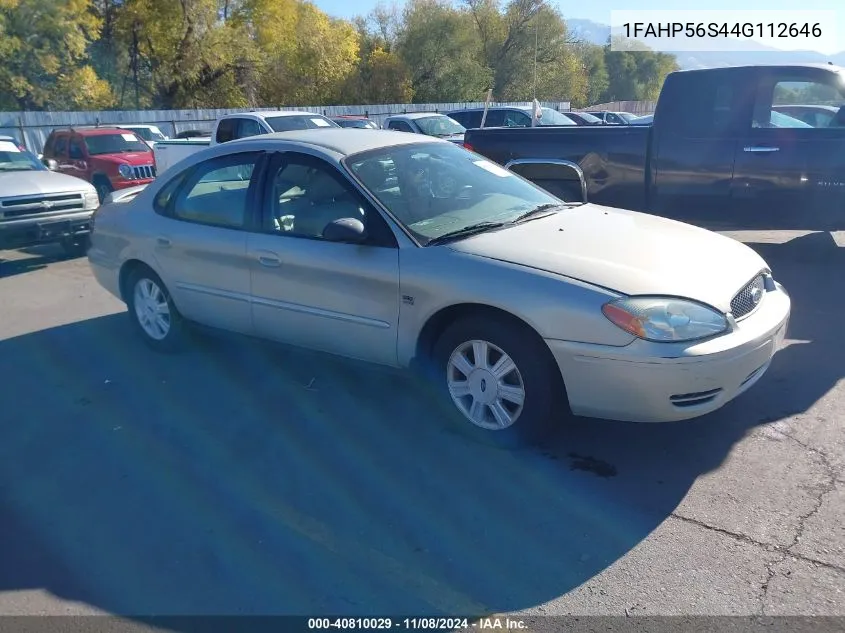 2004 Ford Taurus Sel VIN: 1FAHP56S44G112646 Lot: 40810029