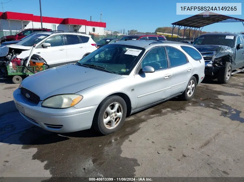 2004 Ford Taurus Se VIN: 1FAFP58S24A149265 Lot: 40813399