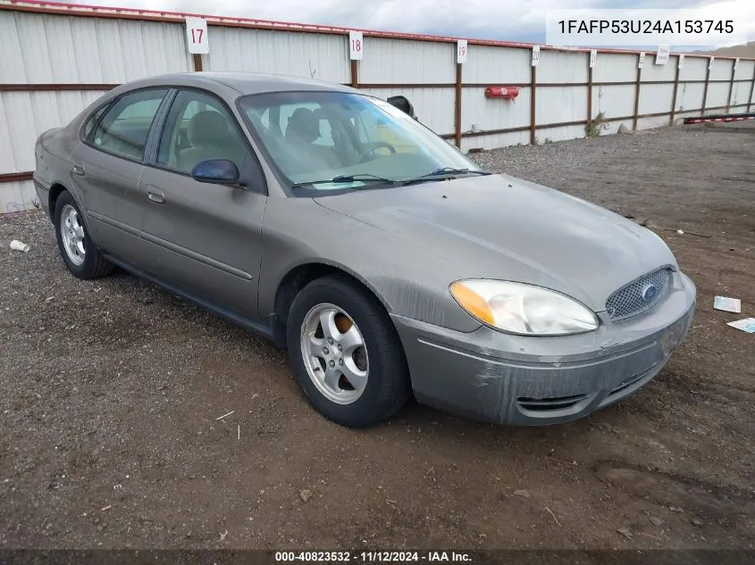 2004 Ford Taurus Se VIN: 1FAFP53U24A153745 Lot: 40823532