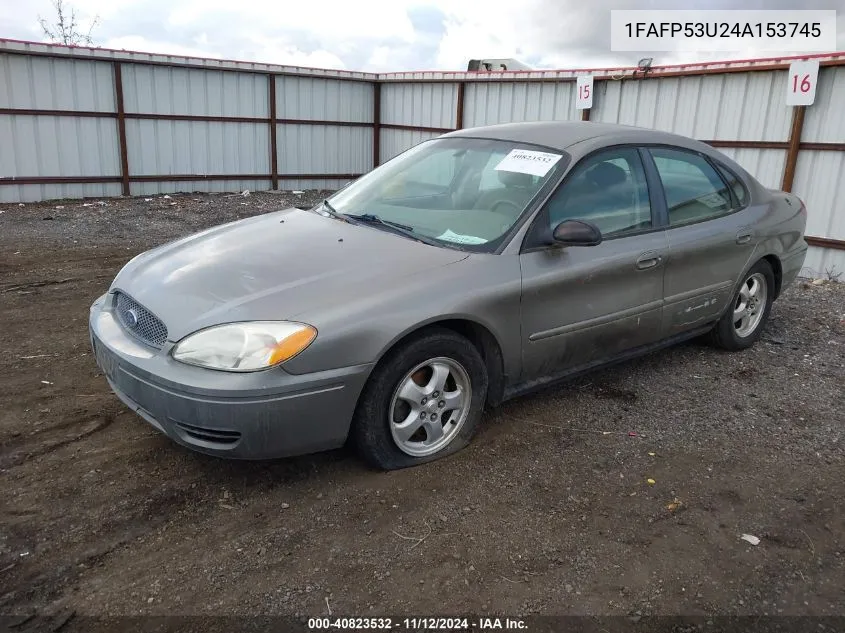 2004 Ford Taurus Se VIN: 1FAFP53U24A153745 Lot: 40823532