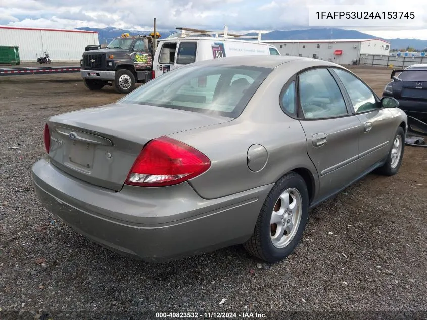 2004 Ford Taurus Se VIN: 1FAFP53U24A153745 Lot: 40823532